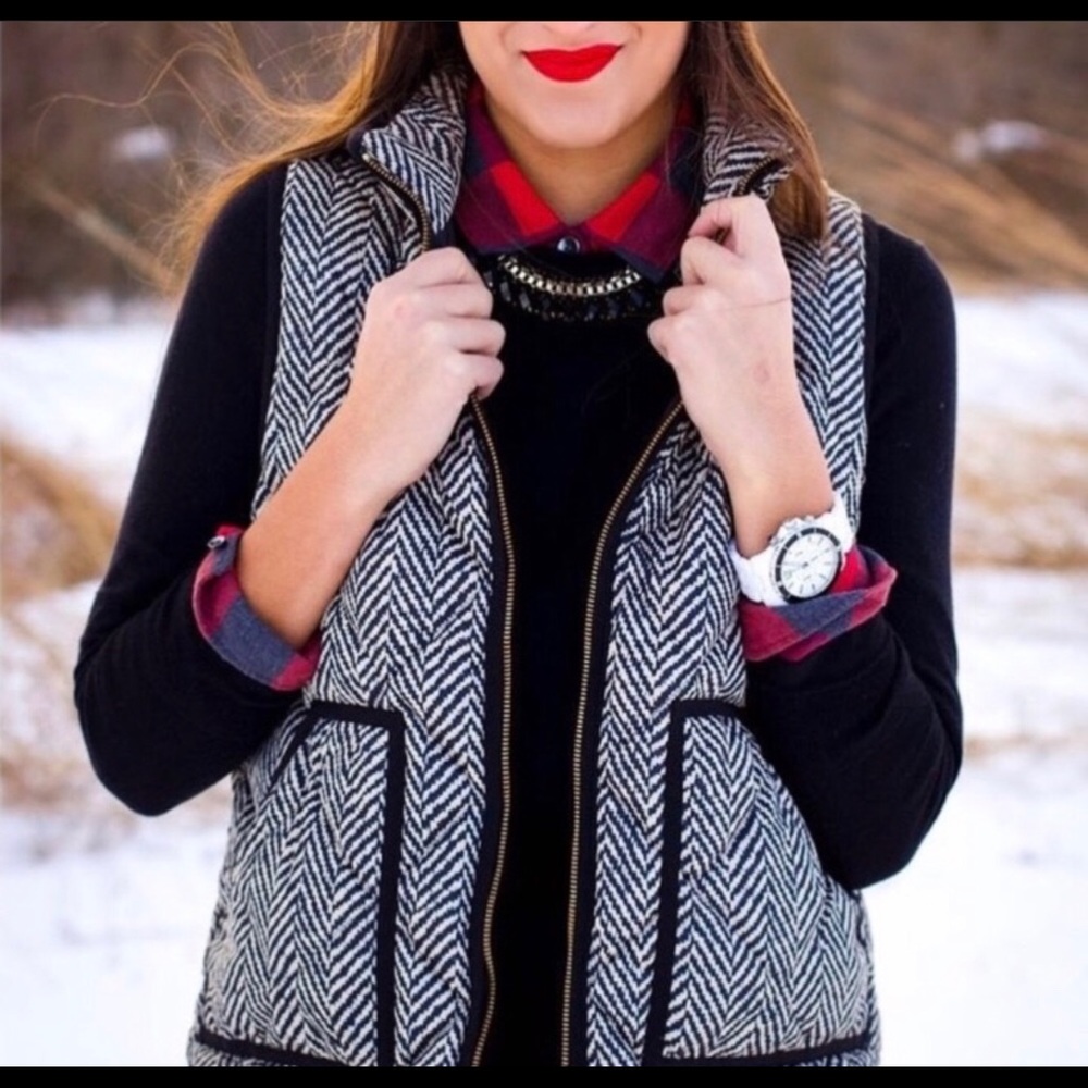 J. Crew Herringbone Vest